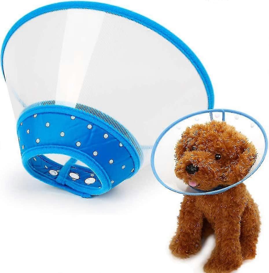 Pet Cone Recovery Dog Cone Adjustable Dog Collar Clear Pad Collar With Breathable Soft Edge, Plastic Puppy Cone Protect The Neck Surgery Recovery