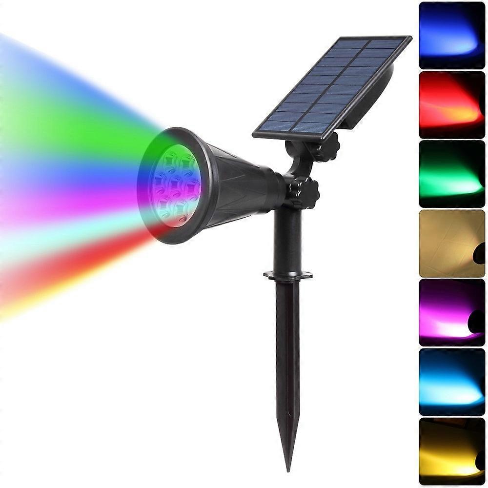 2-in-1 4 LED Solar Spotlight Adjustable Wall Light