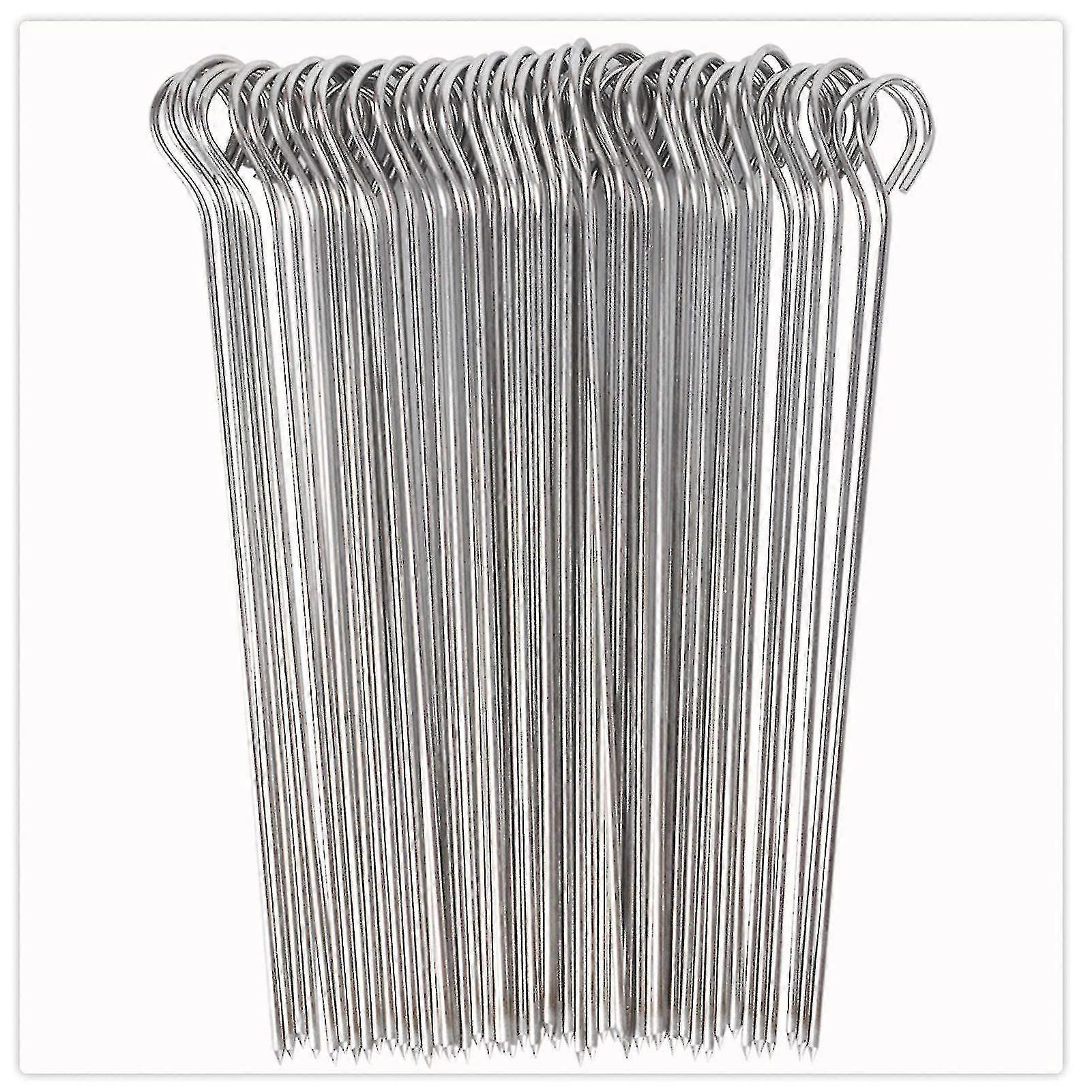 50x 烤肉串， 烧烤用烤串， 金属烤肉串， 不锈钢， 20 厘米， 烤肉串， 烧烤