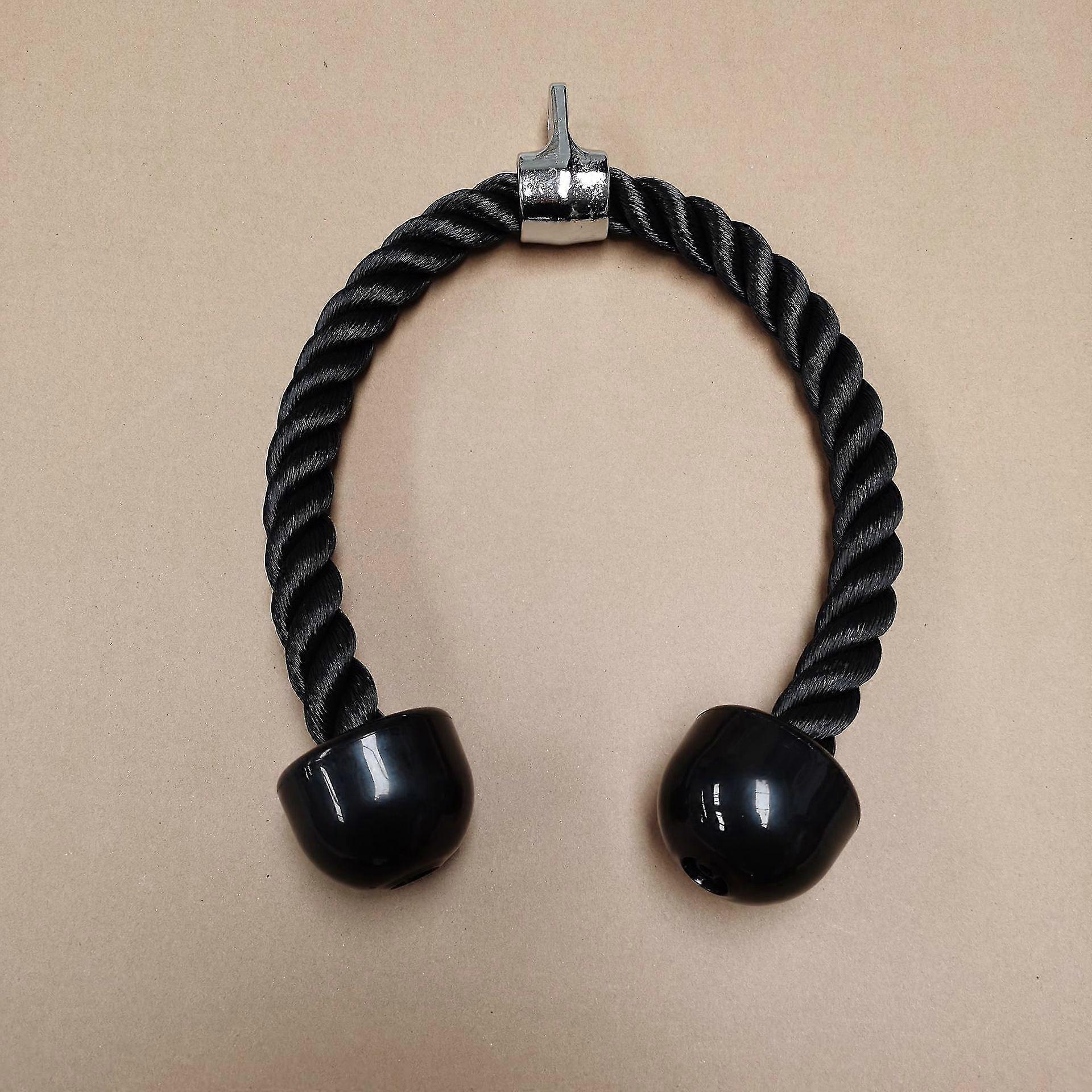 Fitness Attachment Cable Machine Pulldown Heavy Duty Coated Nylon Rope With Solid Rubber Ends