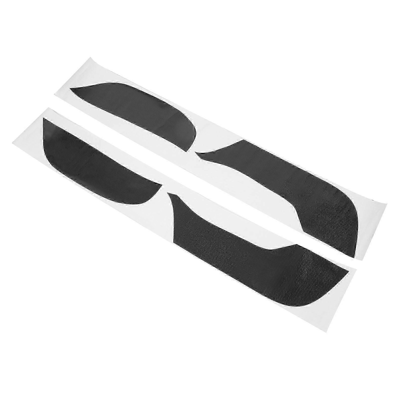 Carbon Fiber Door Kick Pad Stickers Set for Tesla Model 3 Protective Decals Replacement 4 Pieces