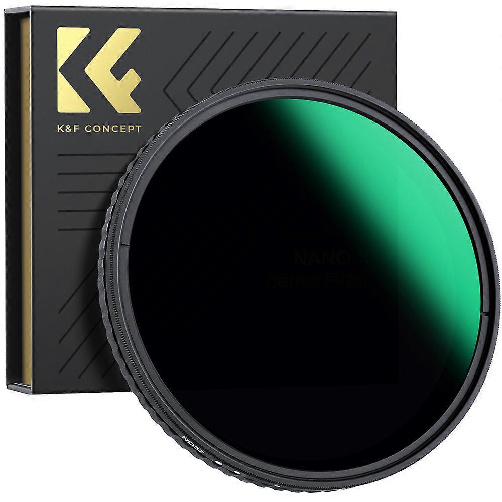 K&F Concept 67mm 72mm 77mm 82mm Variable ND Filter ND8-ND128 (3-7 Stops) HD Hydrophobic VND Filter for Camera Lens No X Cross