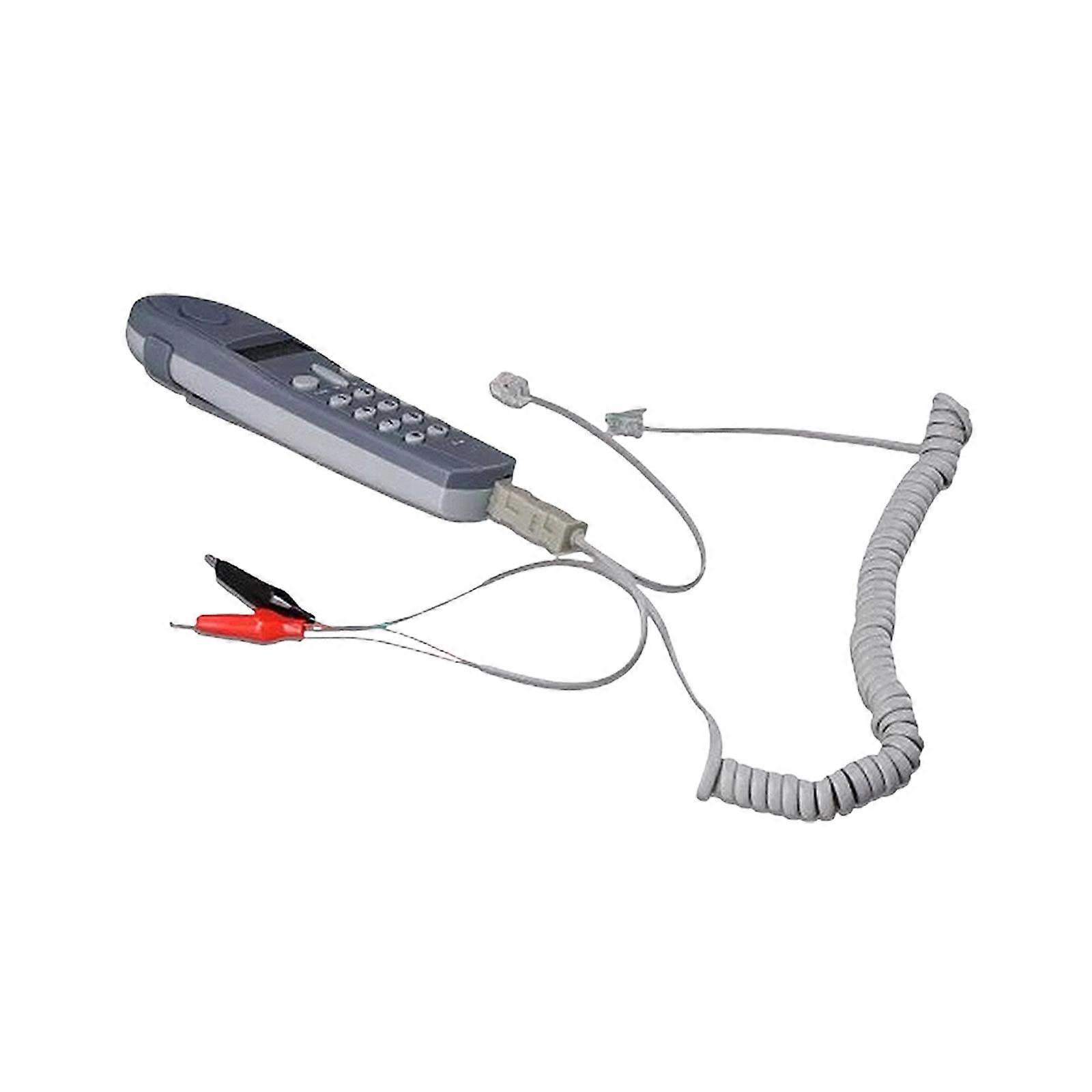 Grey Telephone Phone Butt Test Tester Cable Set Tool Line Fault