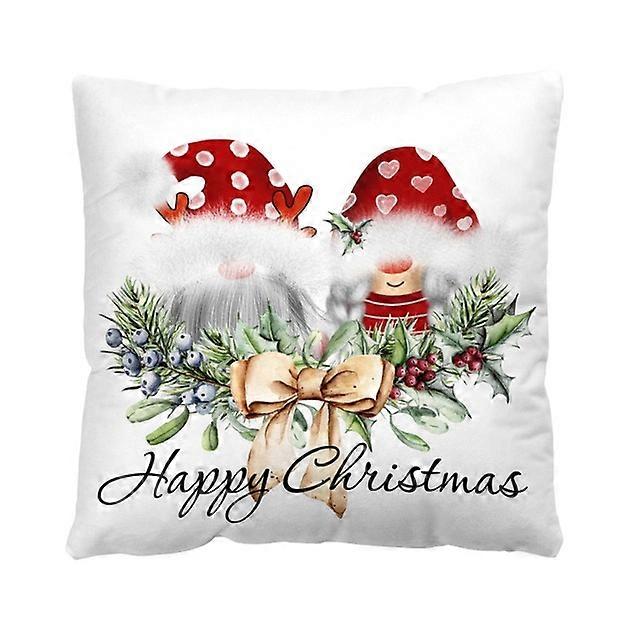 Christmas Elk Tree Pillow Cover 45x45cm Throw Pillowcase 2023 Winter Christmas Decorations For Home Tree Deer Sofa Cushion Cover
