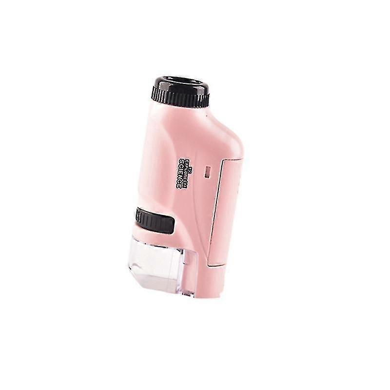 Pink Pocket Microscope Mini Handheld Microscope With Led Light Portable High Definition