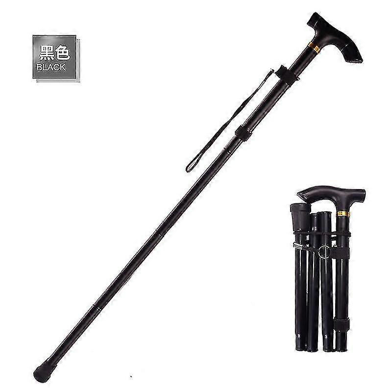 Folding Cane, Adjustable Mobile Auxiliary Non-slip Cane