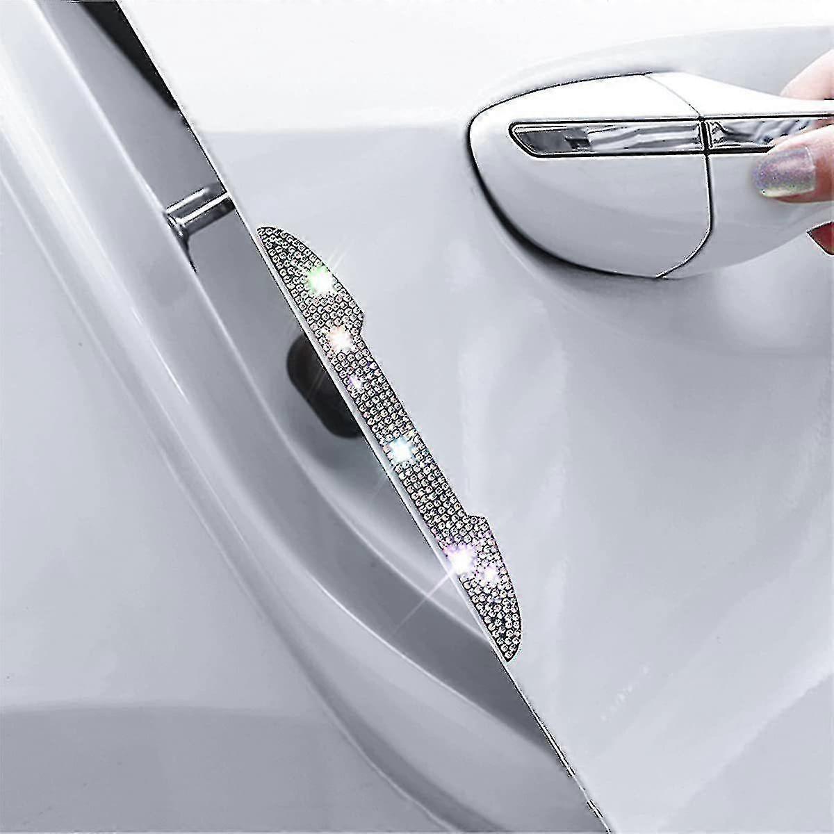 4 Pcs Car Universal Carbon Fiber Door Guard Decorative Door Protector Door Edge Protection Strip