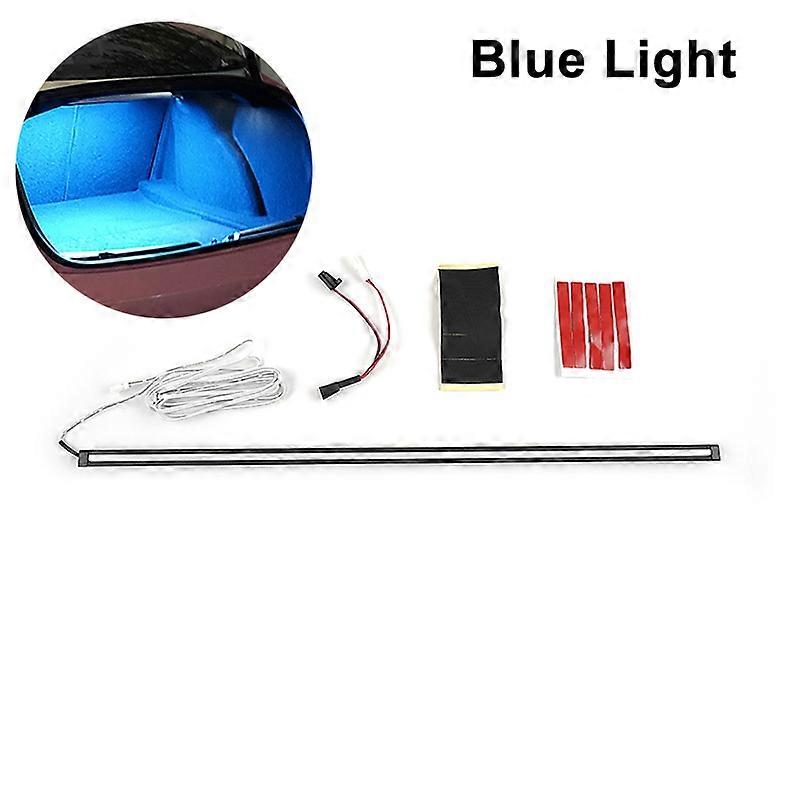 12V LED Car Rear Trunk Decorative Light Bar for Tesla Model 3 2019-2022 (White/Blue Light)