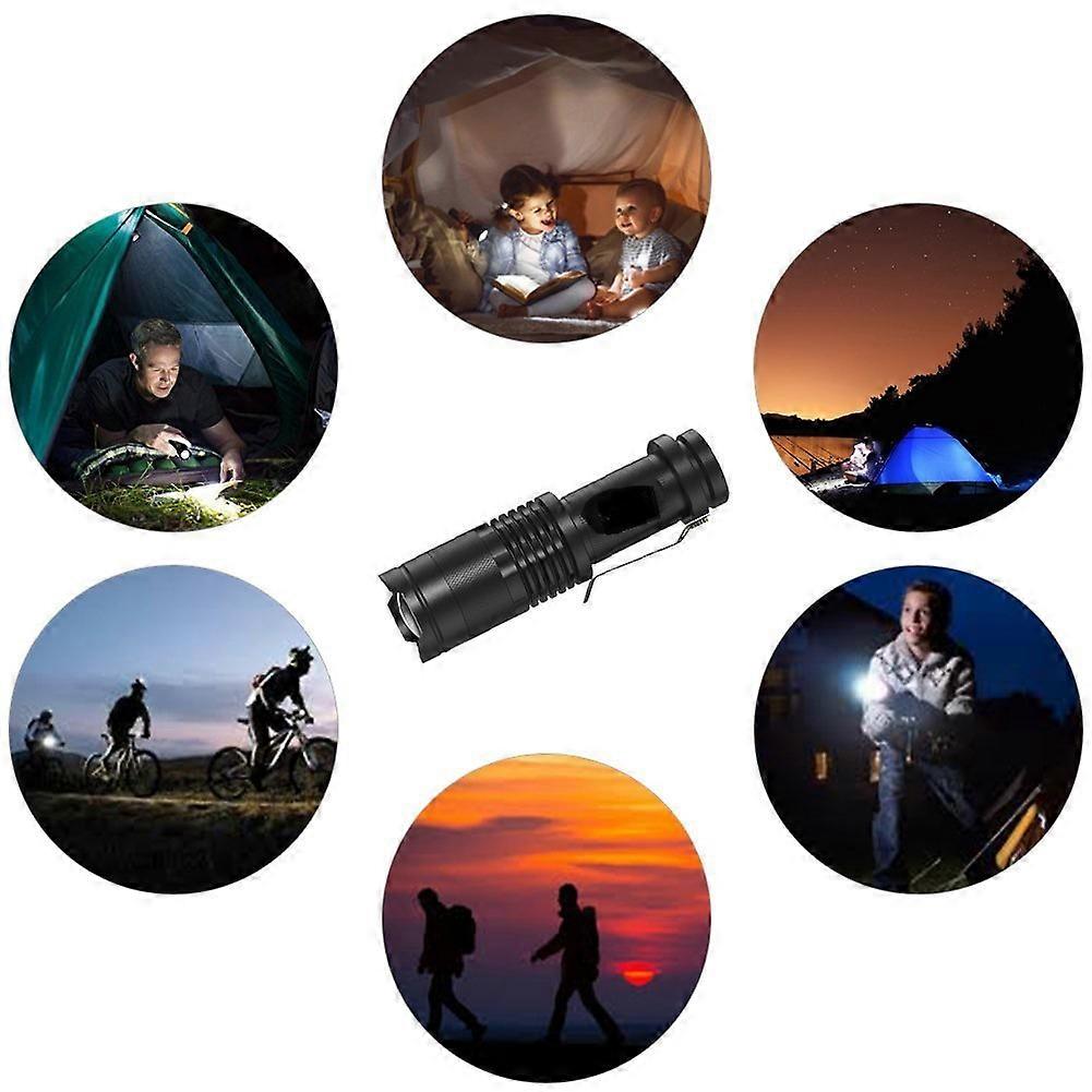 zoom mini sk68 torch portable torch camping light pen clip lightblack
