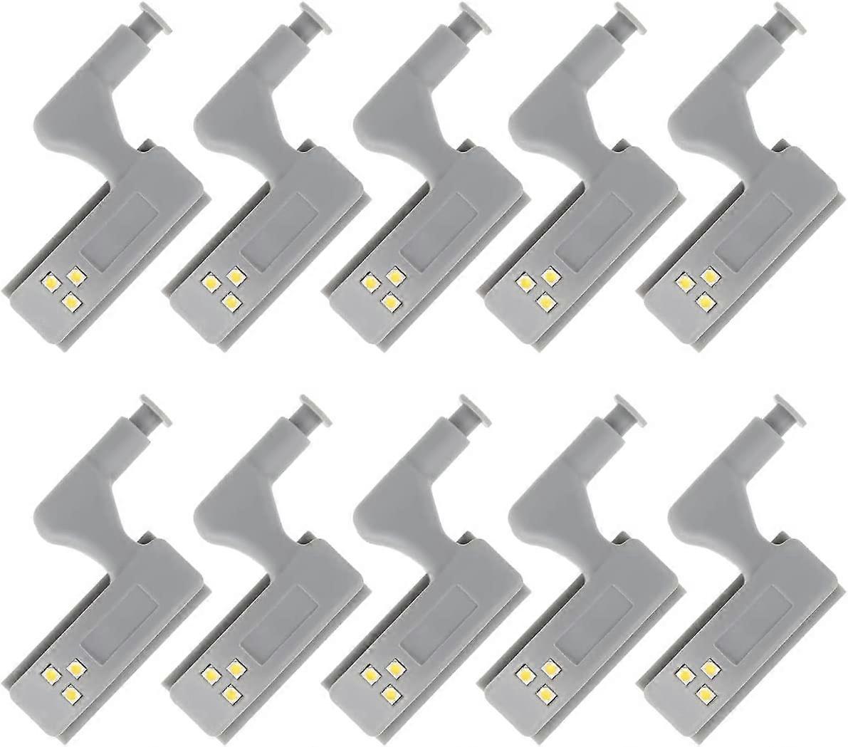 10 PCS Universal Hinge LED Sensor Light Cabinet Cupboard Closet Wardrobe Night Lights