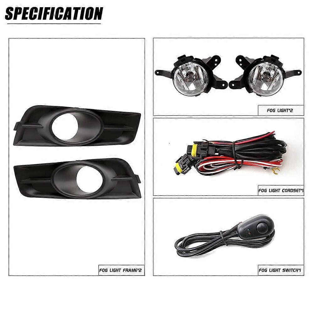 Front Bumper Fog Lamp Upgrade Kit For Chevrolet Cruze 2009 2010 2011 2012 Version Additional Foglight Set Switch + Wiring