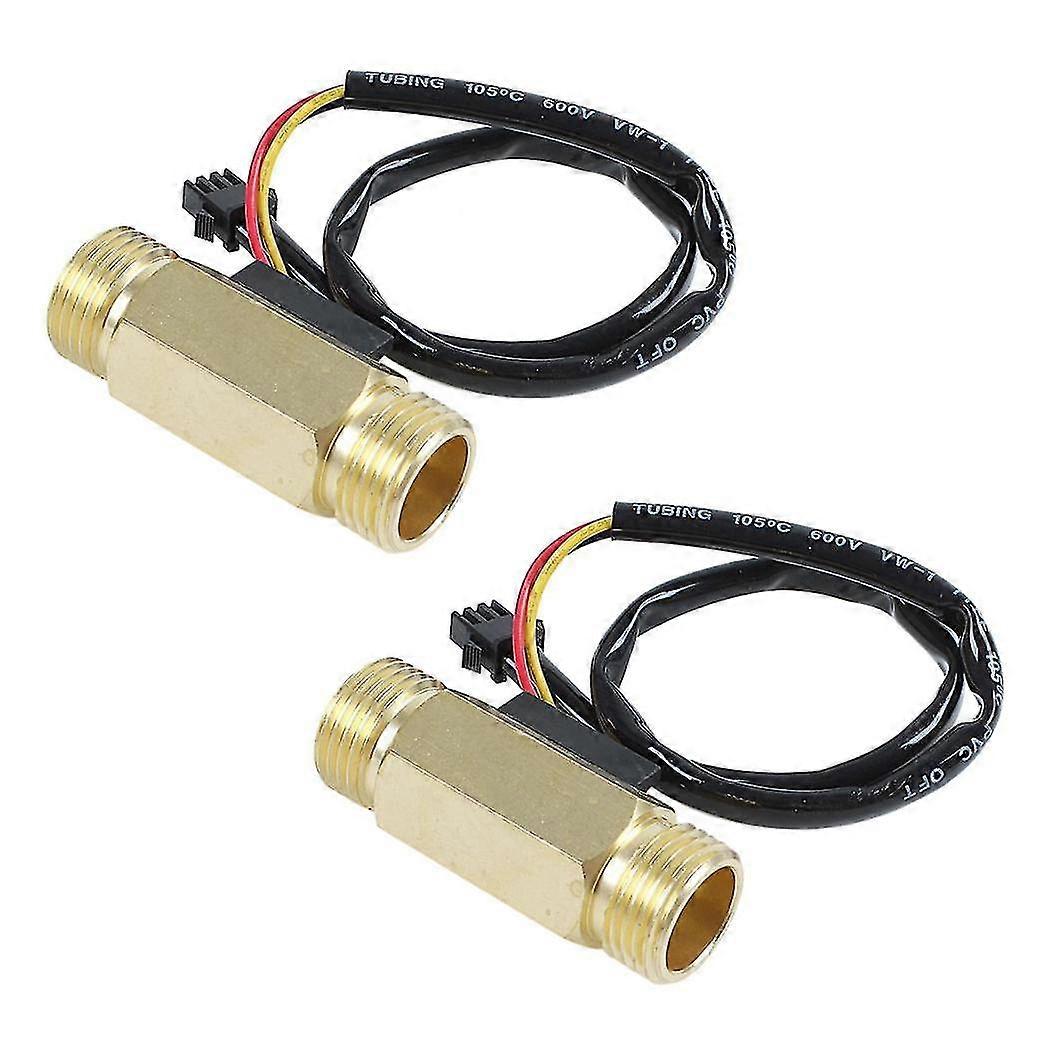 2x 1/2pt Water Flow Sensor Switch Control Meter Flowmeter 1.5-30l/min