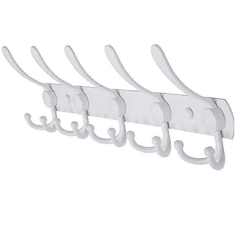 Wall-mounted Farmhouse Coat Rack, 5 Standard Hooks Tw