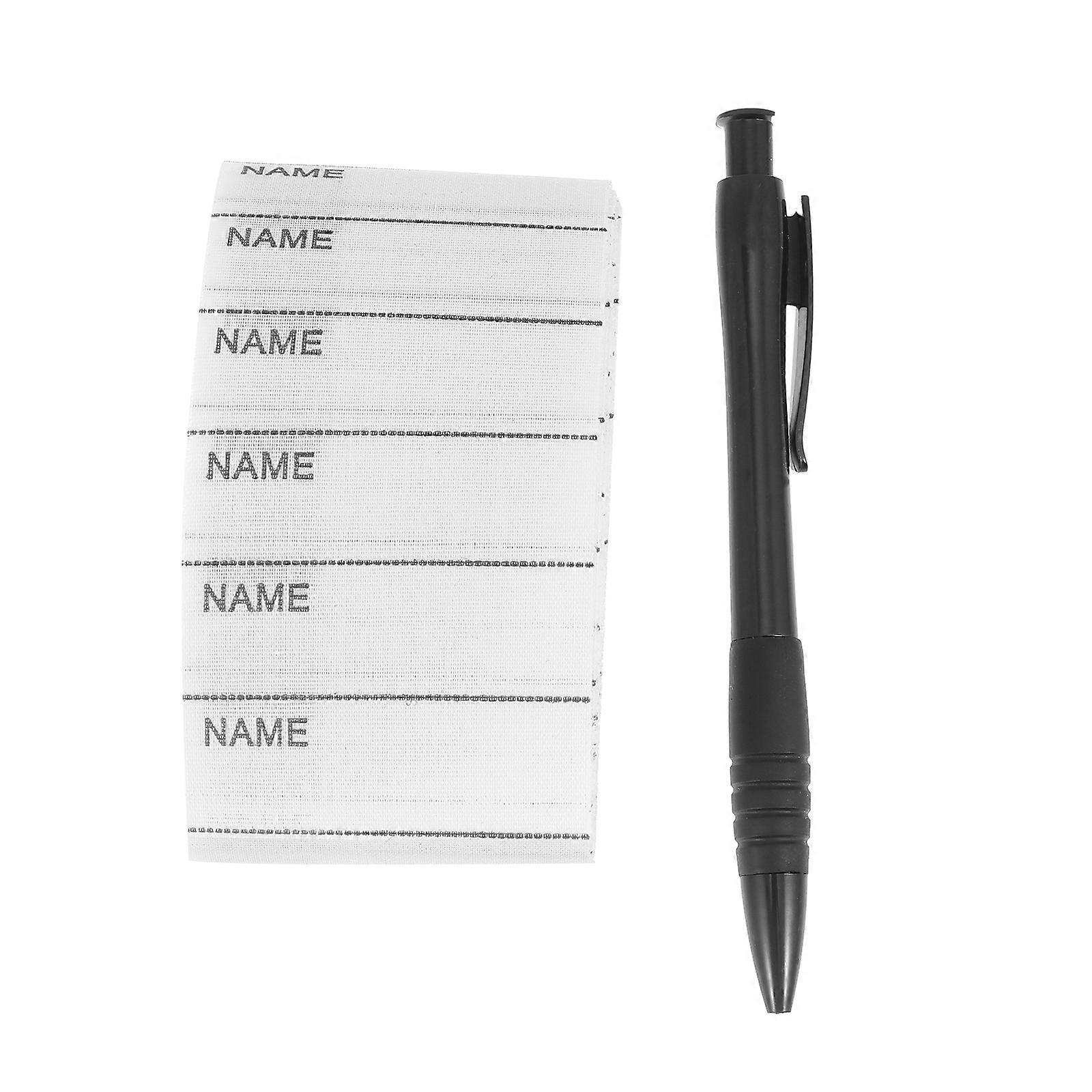 200pcs White Washable Iron On Name Labels Garment Fabric Tags with Pen