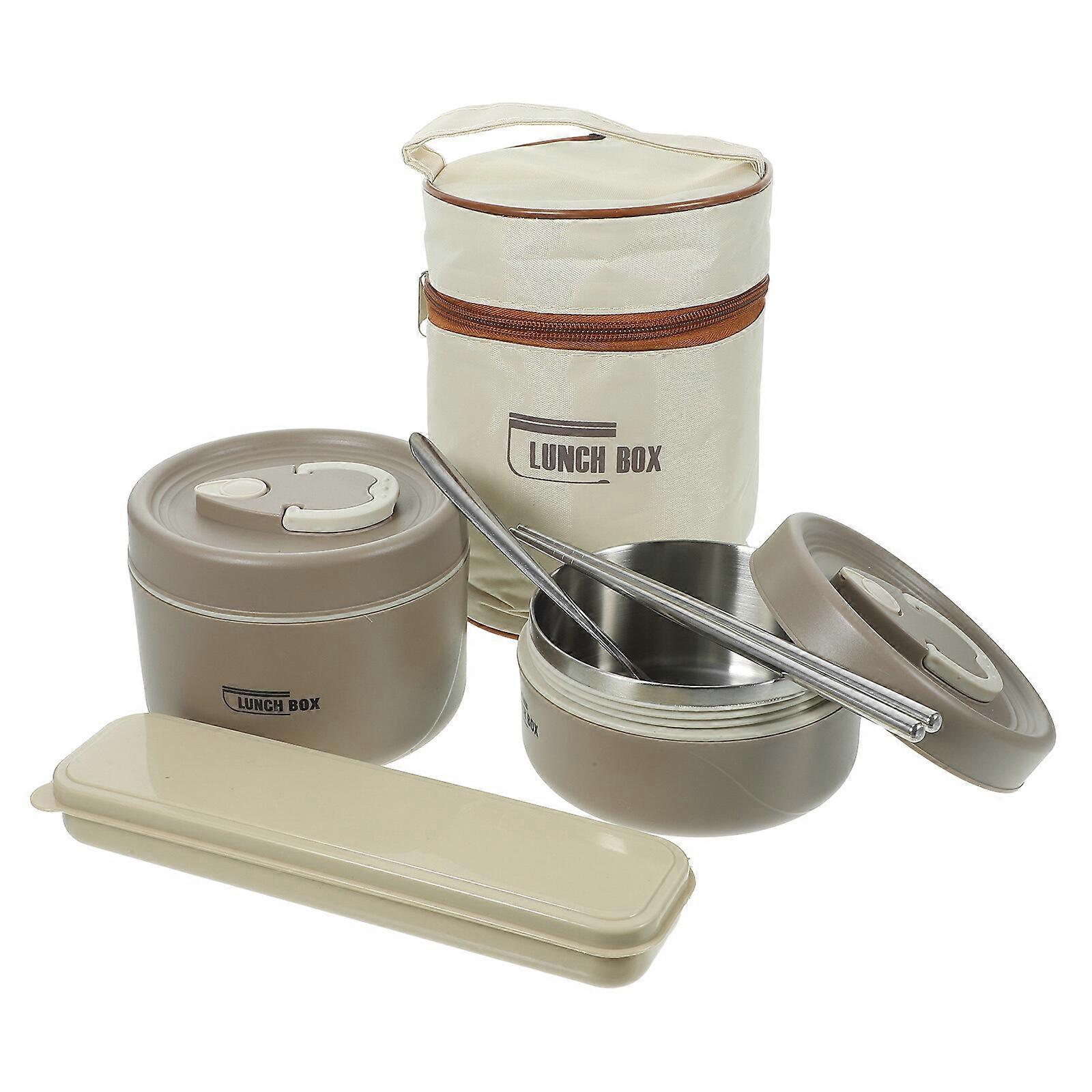 1 Set of Soup Bowl with Handle Insulated Food Bowl Reusable Bento Box Covered Ramen Serving Bowl