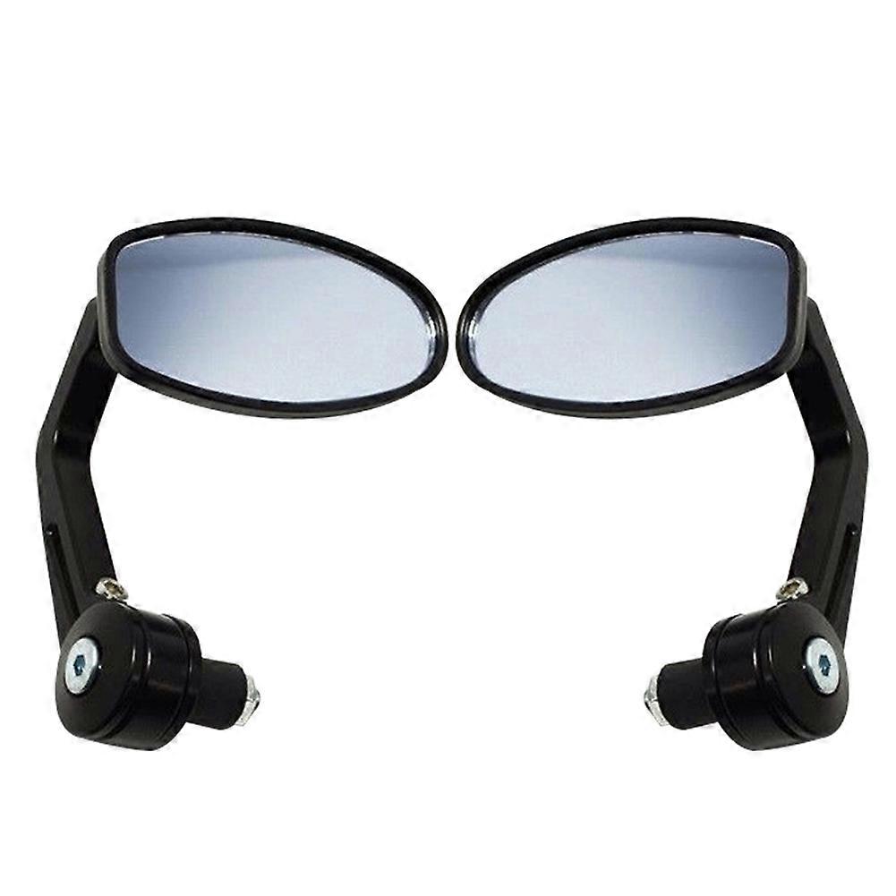 1 Pair Universal Motorcycle Handle Bar End Rearview Side Mirrors Replacement