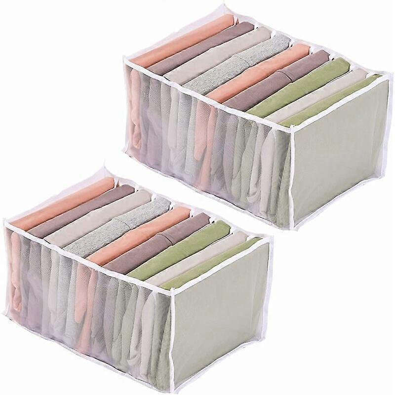 2 storage boxes for e-commerce, white, 9 compartments (T-shirts and skirts) *2