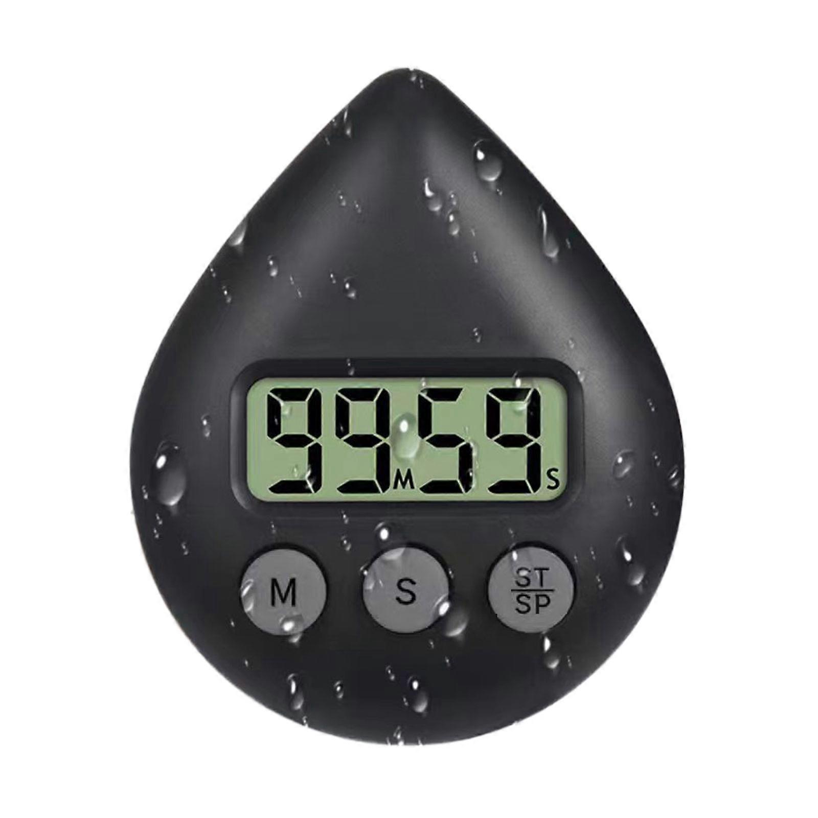 Silent Non-Ticking Battery Operated Shower Timer, NUOSWEK Waterproof Digital Timer, Small Size Cute Timer with Suction Cup