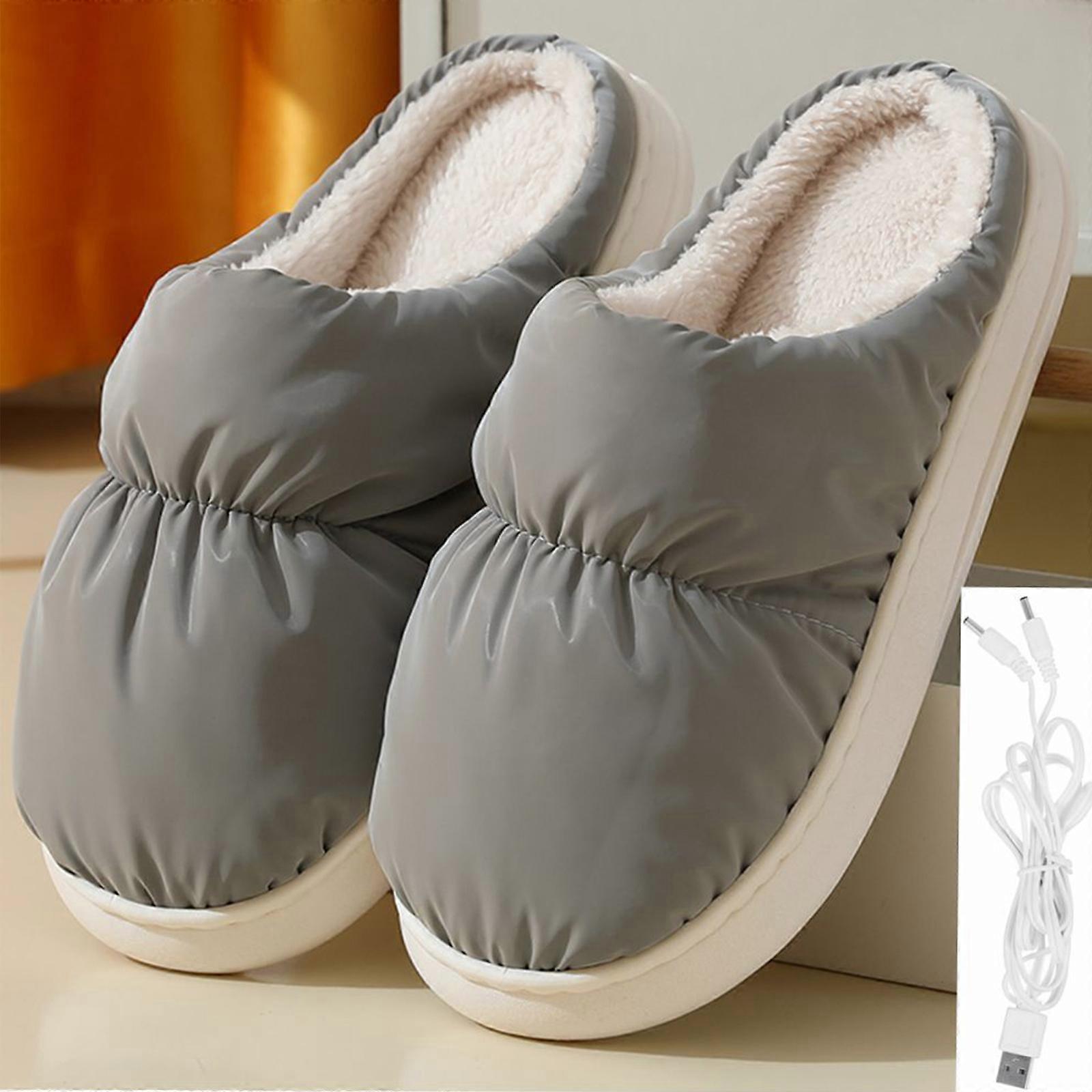 USB slippers heating shoes grey heating sheet constant temperature 50 degrees Keep Warm