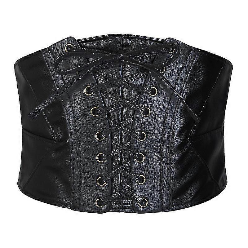 Corset Belt Cinch Belt With Press Button1pc,black)