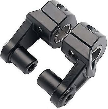 Clips de guidon durables en aluminium pour rehausseurs de guidon de moto (noir) (2pcs) nouveau