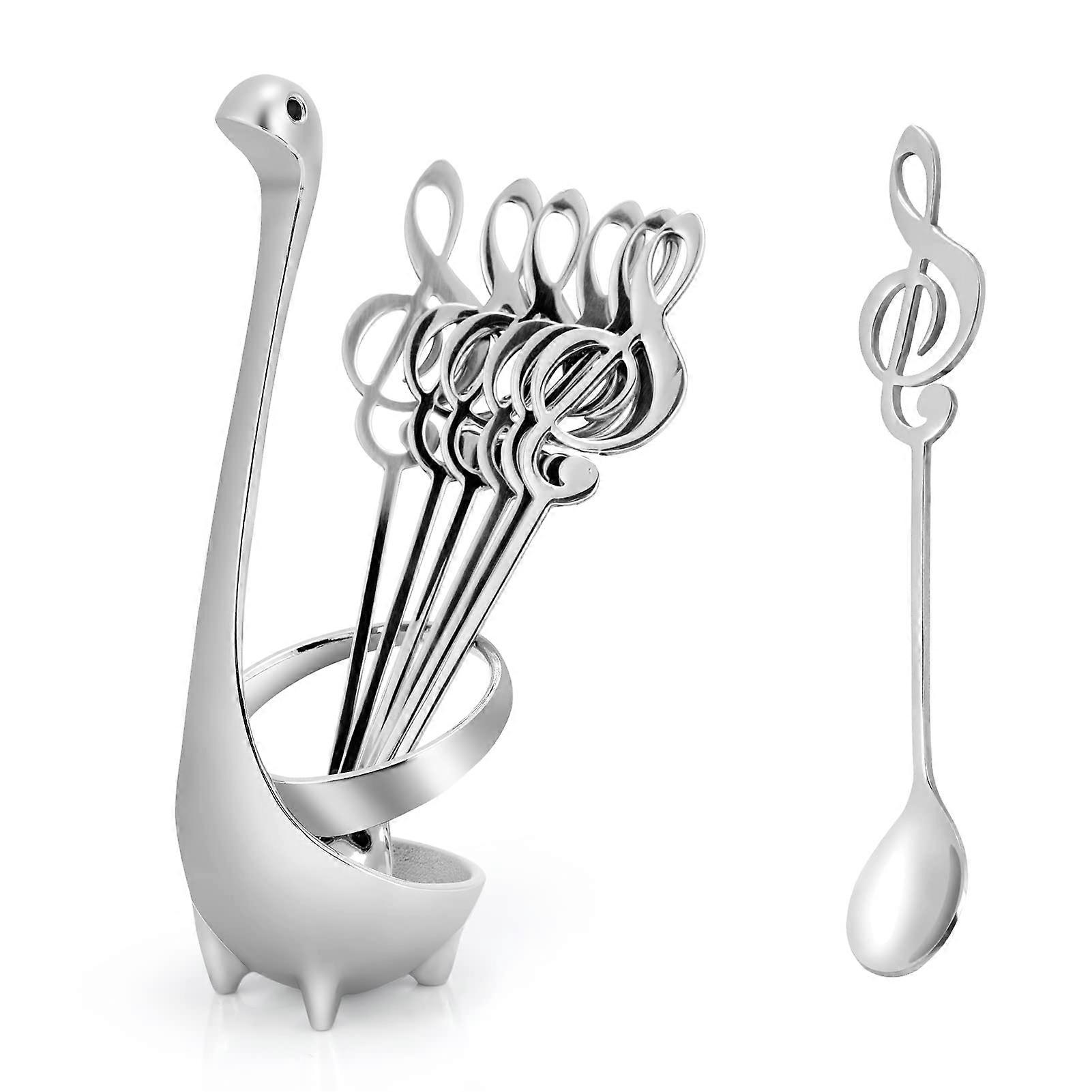 6 قطع 2.1 بوصة نوت مغارف حلوى، مجموعة مغرفة قهوة، حامل قاعدة وحش الخوص، مجموعة مغرفة أدوات مائدة للحلوى لحلوى الآيس كريم الحلوة، ستينلز فاخرة