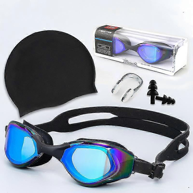 4pcs / set Erwachsene Badekappe Schwimmbrille Set