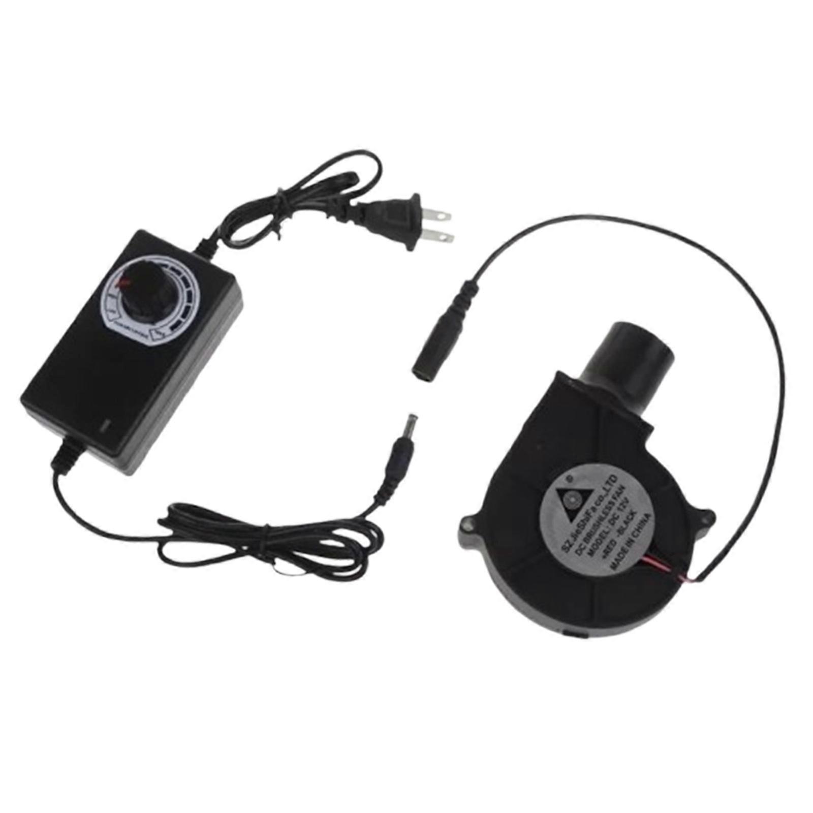 12 فولت مروحة منفاخ متغيرة السرعة للشواء مع مجرى هواء للتخييم مجفف شعر نزهة js