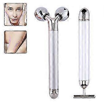 Massager|3D Roller T-Shaped Gold Bar Set - Silver