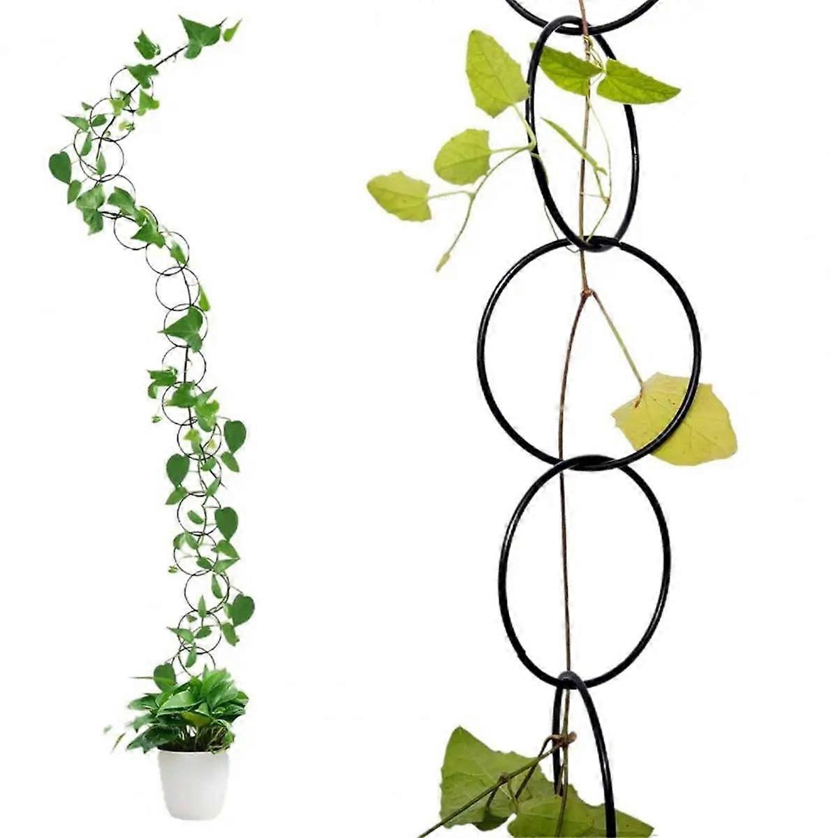 18Pcs Metal Plant Trellis Garden Balcony Chain Trellis Indoor Outdoor Plant Vine Support Monstera V