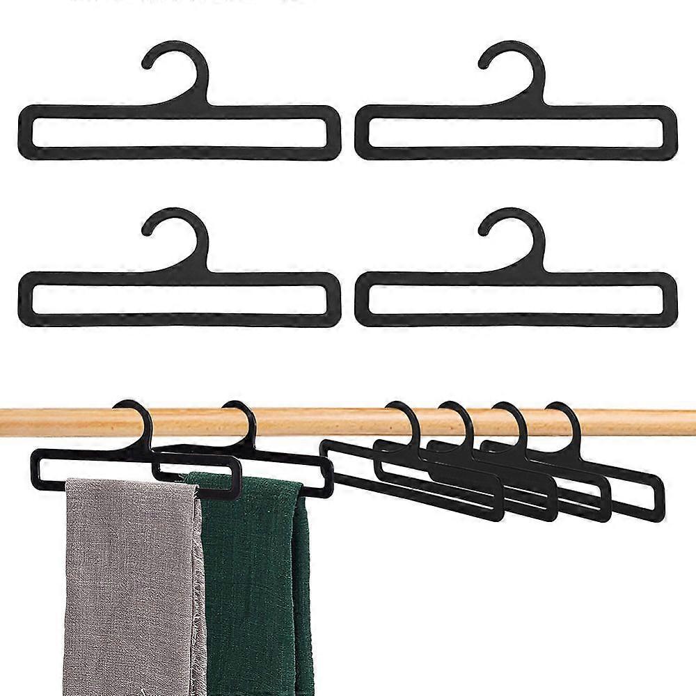 Plastic Multifunctional Hangers Black 66x175x2mm Inner Diameter: 14.5x158mm