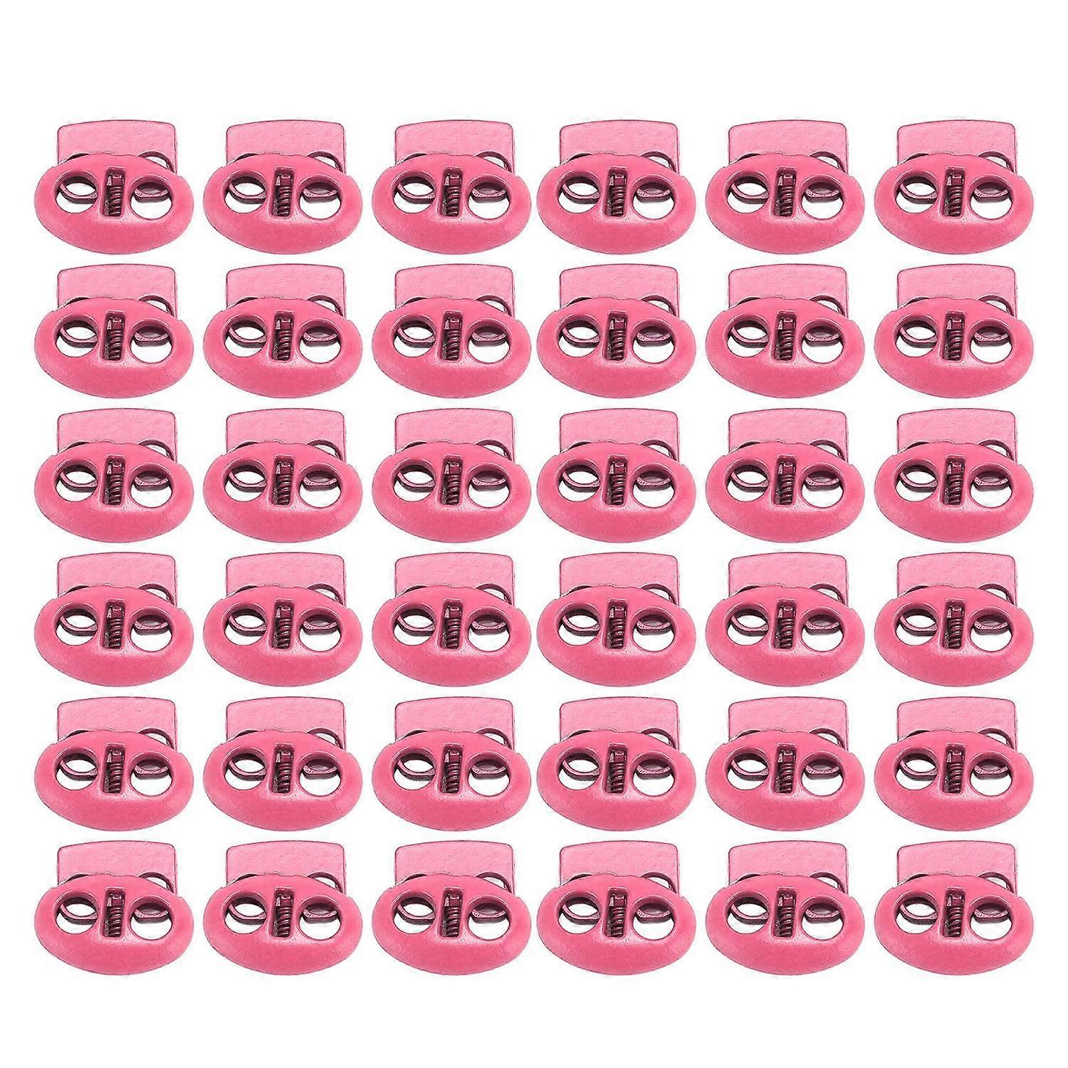 30pcs Metal Cord Lock End Toggle Double Hole Spring Stopper Fastener Slider Toggles End for Drawstri