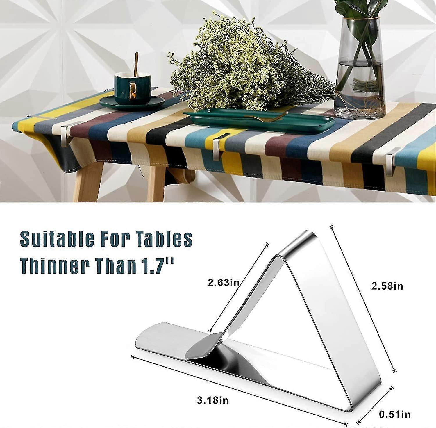 12 Packs Tablecloth Clips, Picnic Table Clips, Table Cloth Cover Clamp For Picnic Tables Stainless Steel Picnic Table Cloth Holders Table Cover Clips