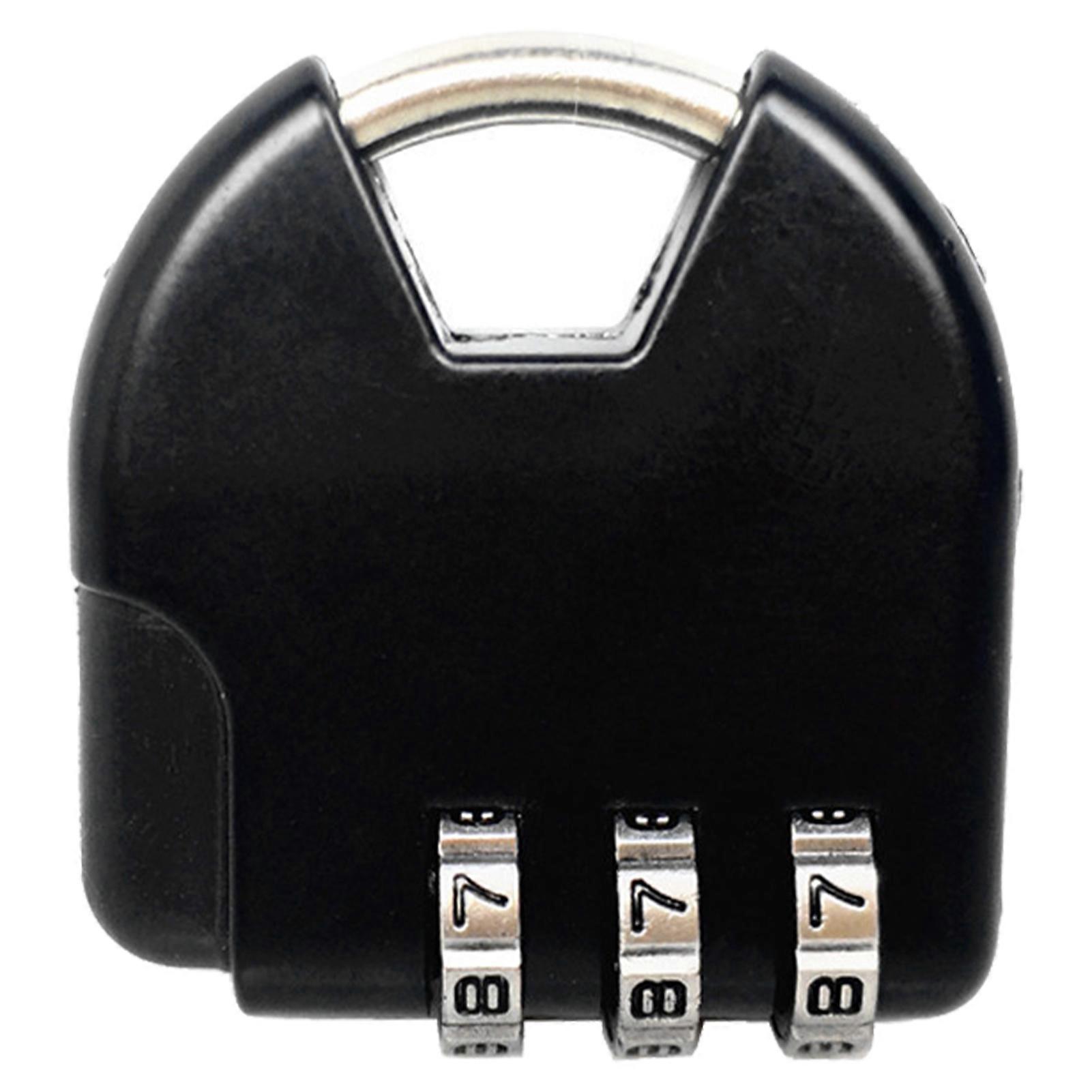 Luggage Lock DIY Setting Password Lightweight Zinc Alloy Material Combination Padlock for Suitcase TravelBlack