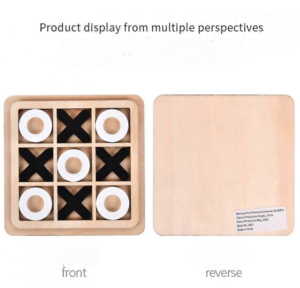 Wooden XO Tic Tac Toe Chess Set