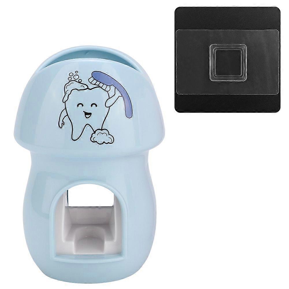 No Drilling Wall-mounted Automatic Toothpaste Dispenser Squeezer (Blue)