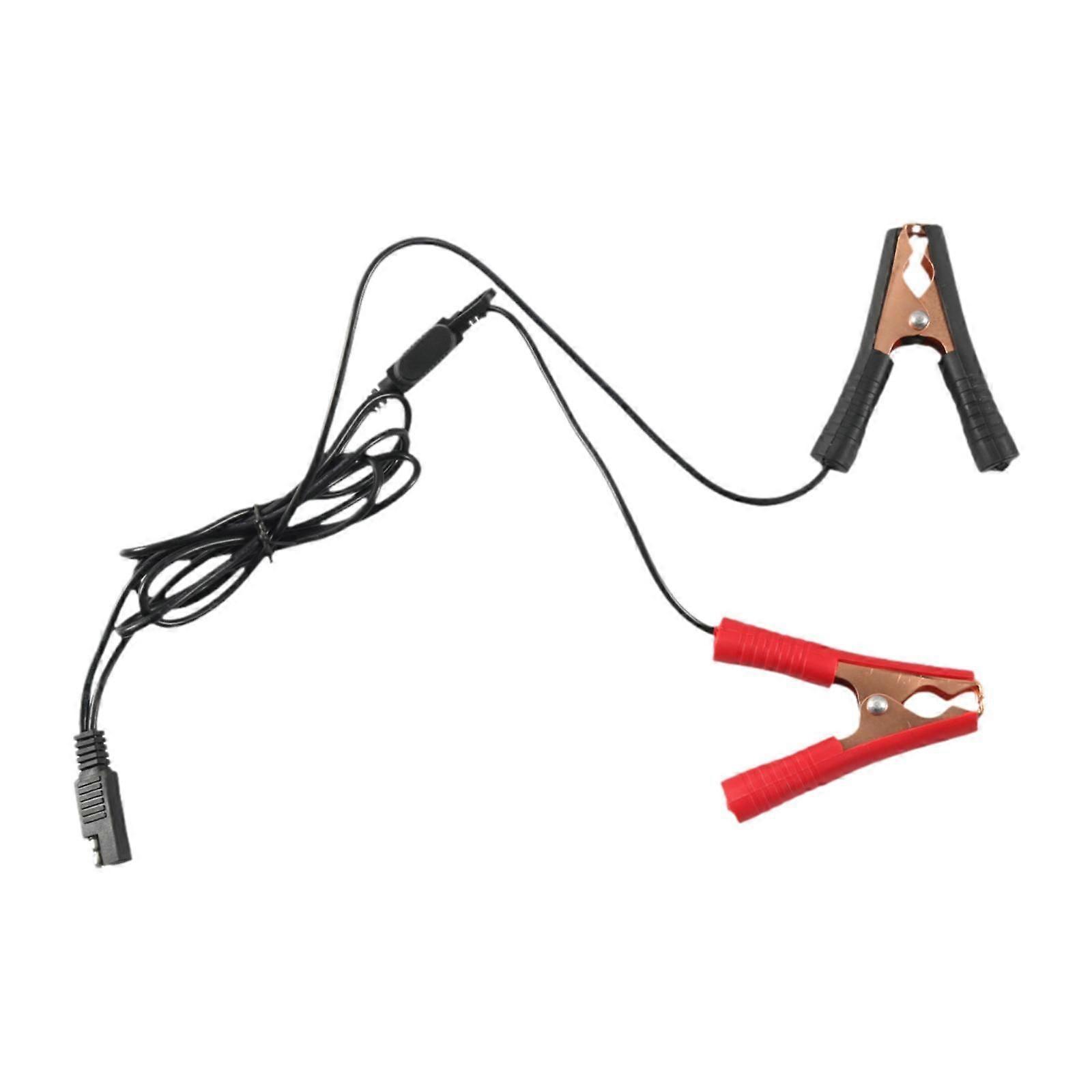 Alligator Clip to SAE Connector Extension Cable Power Cord for Vehicles