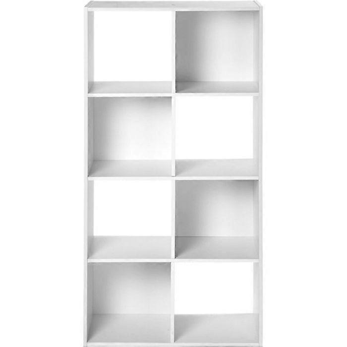 COMPO Meuble de rangement à 8 compartiments Blanc - L62 cm