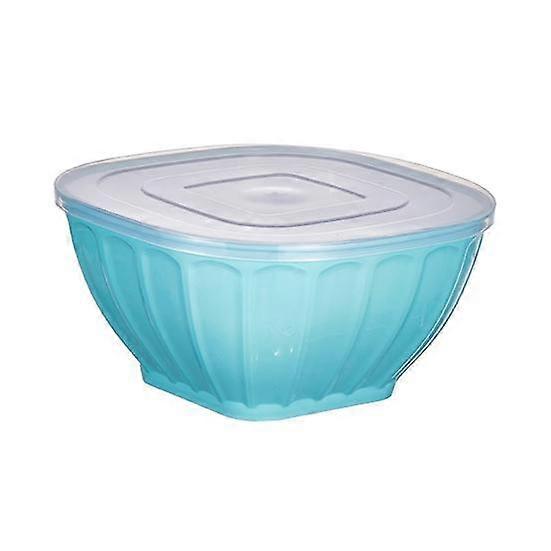Stackable Square Plastic Bowl with Lid Large Opening Space-saving Meal Prep Salad Bowl Kitchen Supply