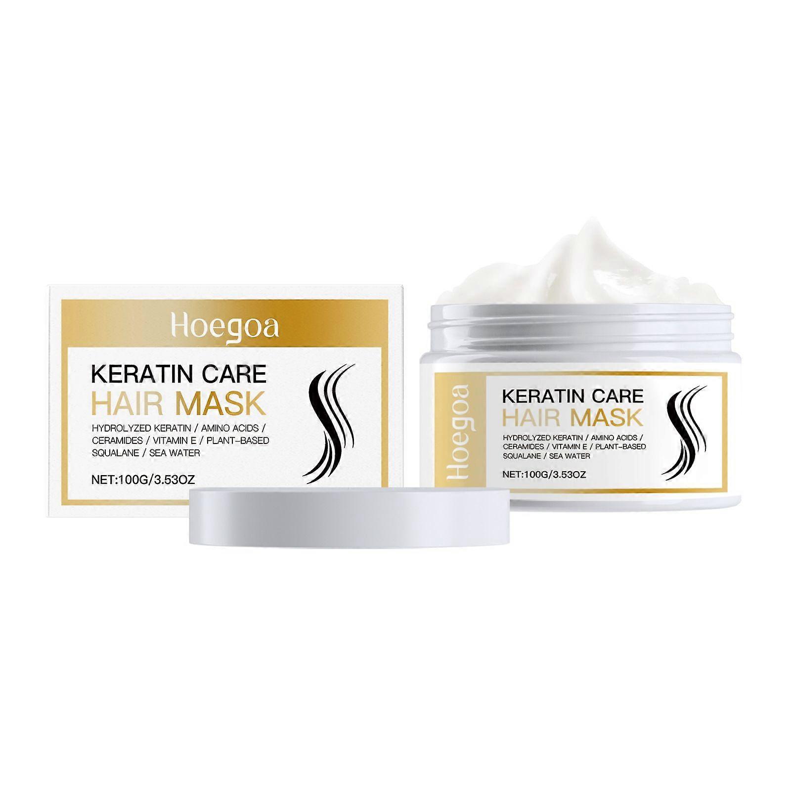 HOEGOA keratin hårmask ger näring och jämnar ut håret keratin hårmask