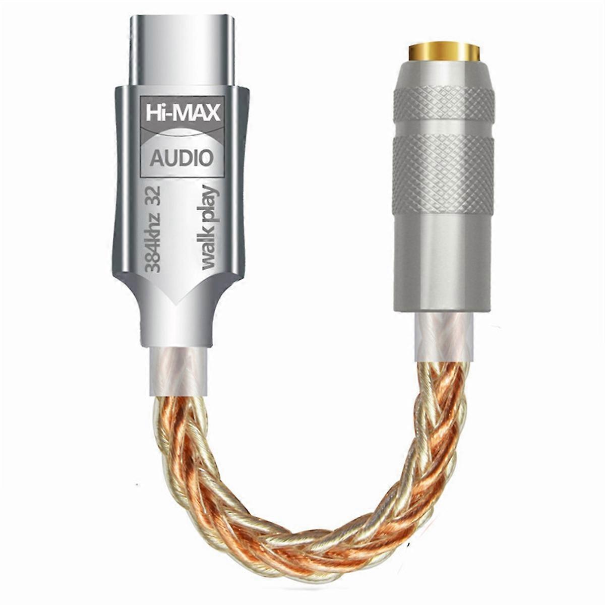 Type C to 3.5mm HiFi Earphone Adapter USB C Audio Decoder AMP Adapter CB1200AU Sound Card Digital D
