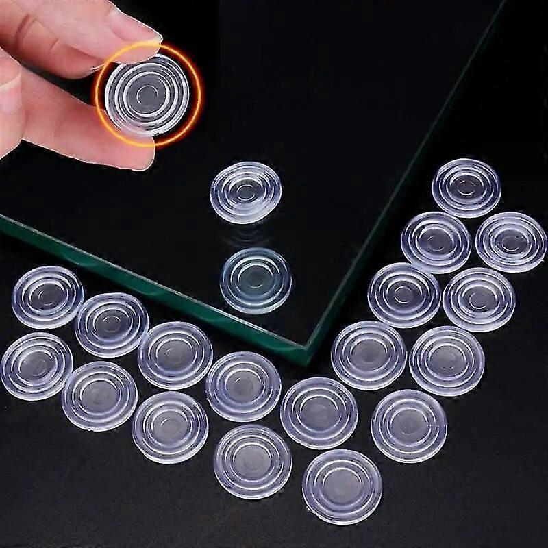 10pcs 18/24mm Round Glass Table Top Bumpers Soft Anti Slip Pads Non Adhesive Bumpers Pad Plastic Suction Pad for Table Glass Top