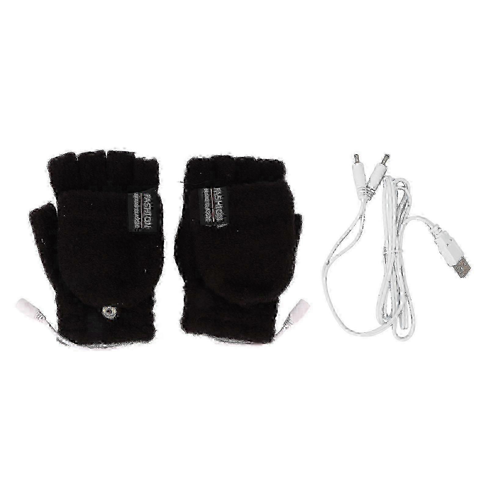 Convertible Heated Gloves, Double-Sided Warmth, Touch-Screen Compatible