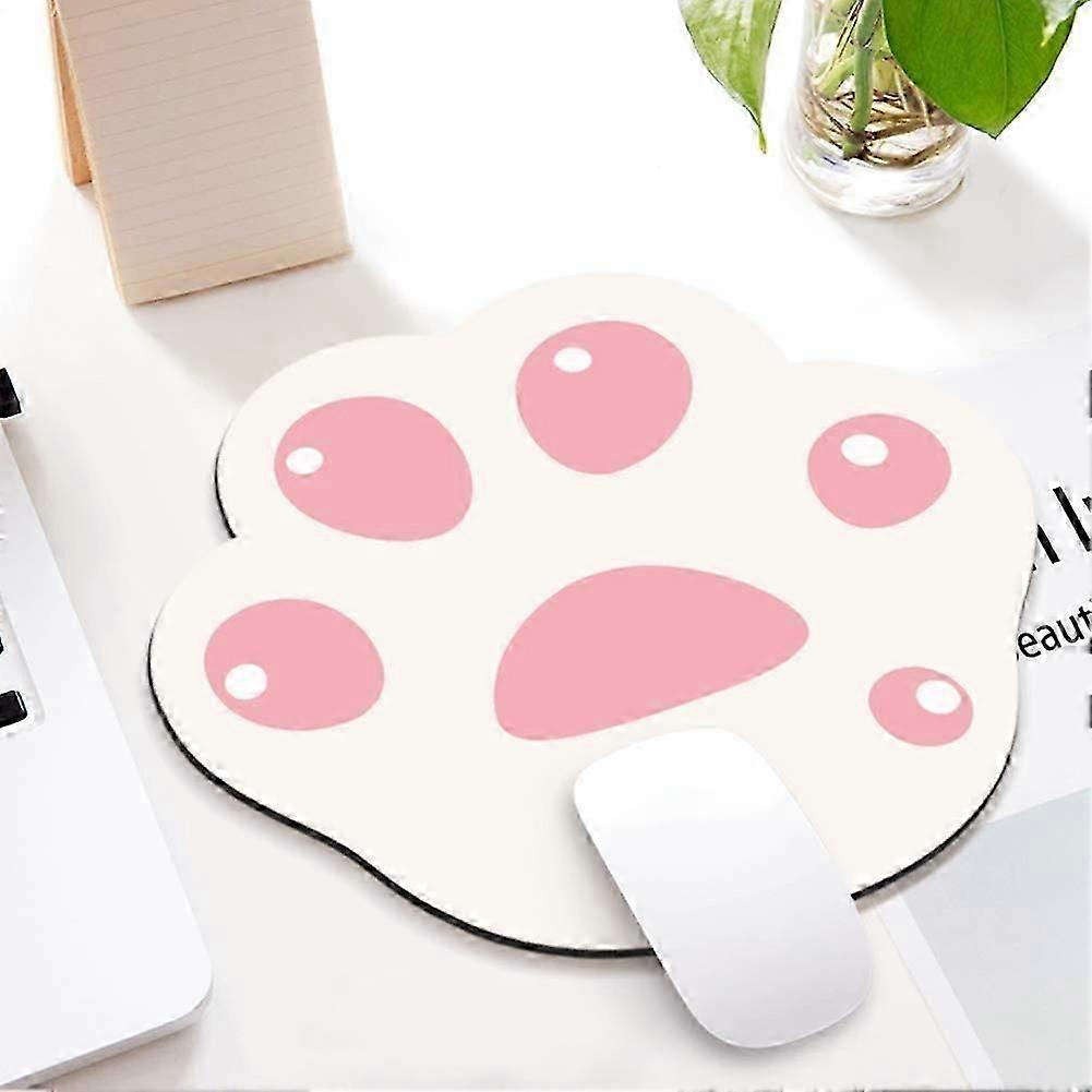 لوحة ماوس بنمط Cat (1 قطعة، مخلب وردي/أبيض، 28 × 25 مم)