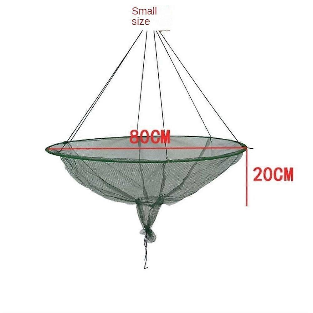 Foldable Round Drop Cage Fishing Nylon Mesh Net Adjustable Shrimp Cage Fish Trap Landing Prawn Bait Crab