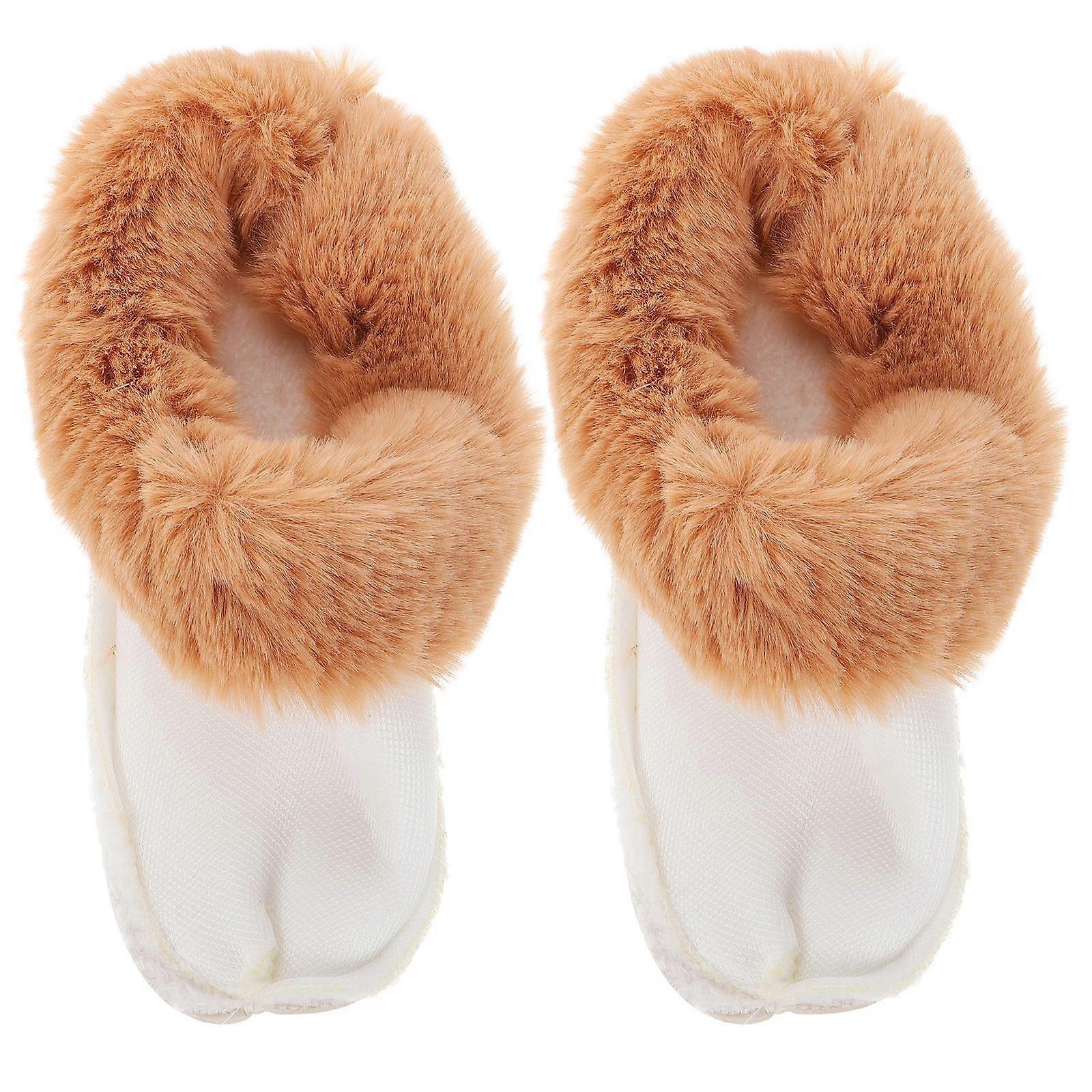 1 Pair Winter Fluffy Shoe Inserts for Men and Women Detachable Plush Hole Shoe Insert Warm and Fuzzy Shoe Liners Winter Shoe Inserts (Size 42-43)