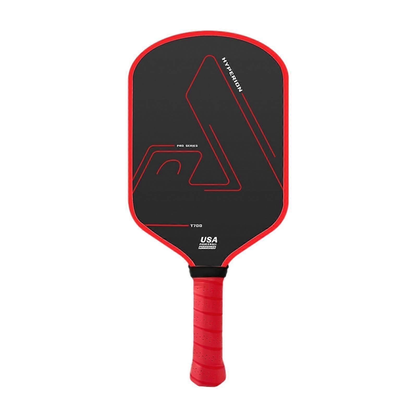 ألياف الكربون Pickleball مجداف مريح غير قابل للانزلاق قبضة محكم سطح 16 مم أحمر