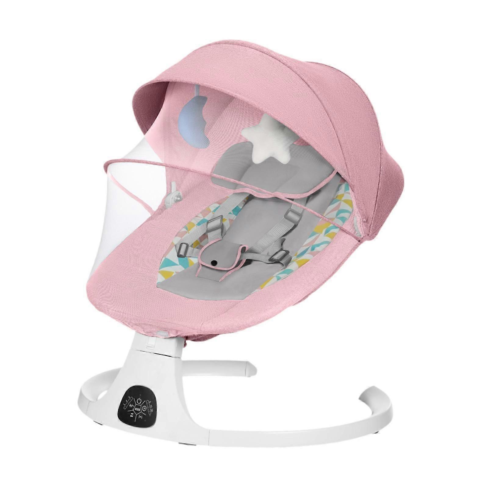 Elektrisk Baby Swing Automatisk Komfortabel Multipurpose Rocker For Jenter Gutter Grå