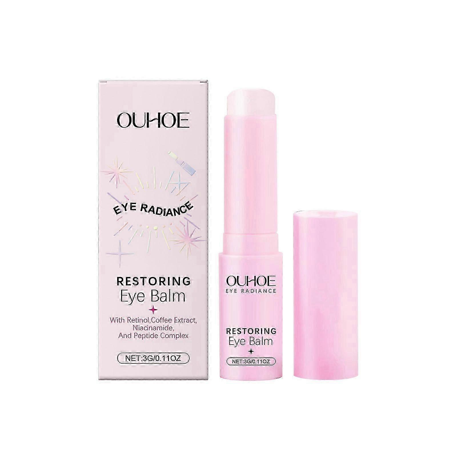 Under Eye Brightener Balm Stick, Anti-Wrinkle Moisturizing Eye Balm for Saggy Skin, Restoring Eye Balm for Dark Circles, Puffiness