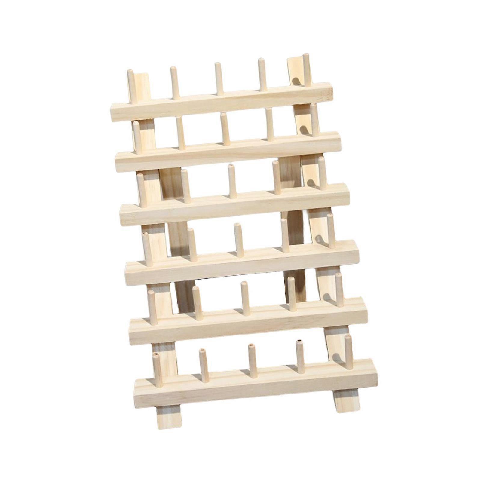 Sewing Thread Rack, Stable Wooden Thread Holder Sewing Organizer for Knitting